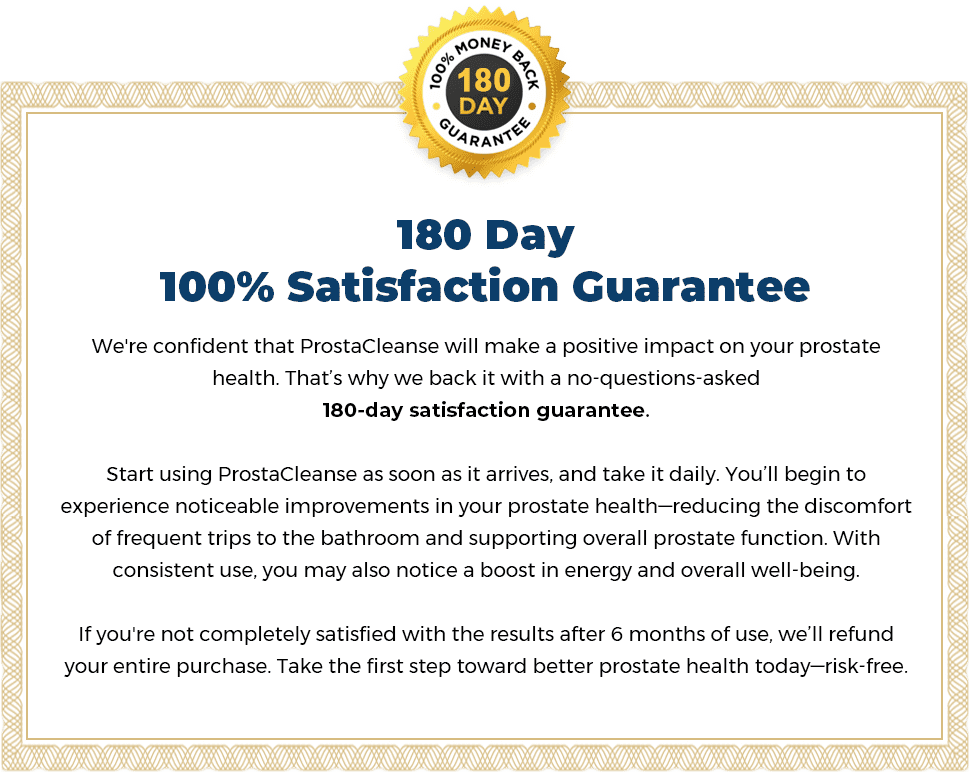 ProstaCleanse Moneyback