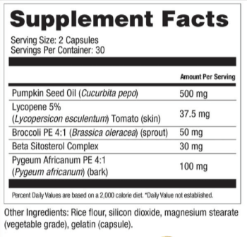 ProstaFlow Supplement facts